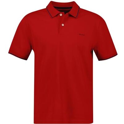 GANT Tipping SS Pique Rugger, Rubinröd, L GANT Tipping SS Pique Rugger, Rubinröd, L