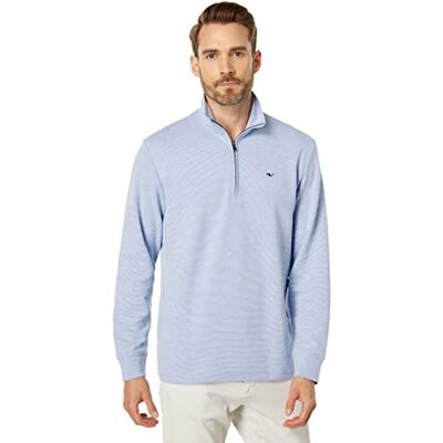 Vineyard Vines Saltwater 1/4-dragkedja herrtröja, Jake Blue, stor Vineyard Vines Saltwater 1/4-dragkedja herrtröja, Jake Blue, stor
