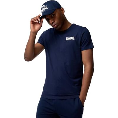 Lonsdale Elmdon T-shirt för män, Marinblå/vit, XXL Lonsdale Elmdon T-shirt för män, Marinblå/vit, XXL