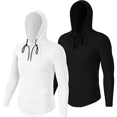 MEETWEE Sports Shirt Herr, Löpning Skjorta Kortärmad Funktionell Hooded Shirt Herr Sports Shirt Andningsbar Sweatshirt Hoodie för löpning Gym Jogging MEETWEE Sports Shirt Herr, Löpning Skjorta Kortärmad Funktionell Hooded Shirt Herr Sports Shirt Andningsbar Sweatshirt Hoodie för löpning Gym Jogging