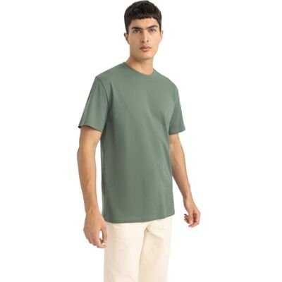 DeFacto Basic T-shirt för män – klassisk t-shirt för män, T.green, 3XL DeFacto Basic T-shirt för män – klassisk t-shirt för män, T.green, 3XL