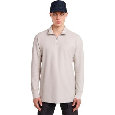 G-STAR RAW halvdragkedja tweeter regular tee långärmad, Vit (Whitebait D26452-d617-1603), L G-STAR RAW halvdragkedja tweeter regular tee långärmad, Vit (Whitebait D26452-d617-1603), L