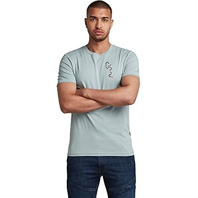 G-STAR RAW Herr Back Graphic 89 Slim T-shirts, Blå (syntetisk blå D20381-336-c619), XS G-STAR RAW Herr Back Graphic 89 Slim T-shirts, Blå (syntetisk blå D20381-336-c619), XS