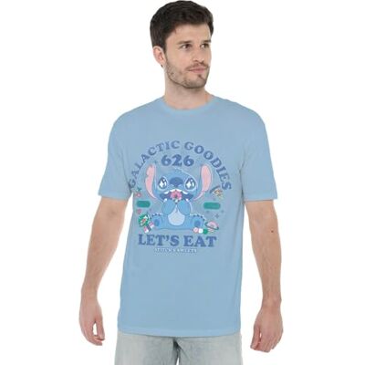 Disney LILO & Stitch galaktiska godsaker unisex t-shirt, himmelsblå, X-Large, Himmelsblått, XL Disney LILO & Stitch galaktiska godsaker unisex t-shirt, himmelsblå, X-Large, Himmelsblått, XL