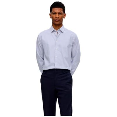 SELECTED HOMME SLHSLIM-Performance Shirt LS NOOS, Sann marin/ränder: ränder, S SELECTED HOMME SLHSLIM-Performance Shirt LS NOOS, Sann marin/ränder: ränder, S