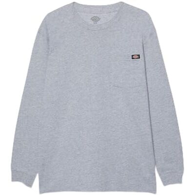Dickies mäns Heavyweight Ls Pocket T-shirt avslappnad T-shirt, Gråmelange, S Dickies mäns Heavyweight Ls Pocket T-shirt avslappnad T-shirt, Gråmelange, S