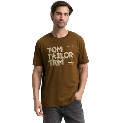 TOM TAILOR 1047795 T-tröja, 23900-mörk palm, M herr, 23900 Palma Scura, M TOM TAILOR 1047795 T-tröja, 23900-mörk palm, M herr, 23900 Palma Scura, M