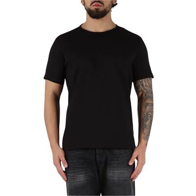 Replay Basic T-shirt för män, normal passform med rund hals, 098 svart, M Replay Basic T-shirt för män, normal passform med rund hals, 098 svart, M