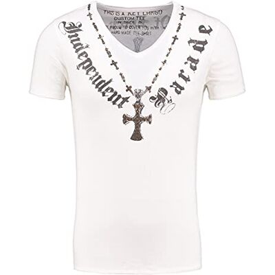 KEY LARGO T-shirt för män, Offwhite (1001), 3XL KEY LARGO T-shirt för män, Offwhite (1001), 3XL
