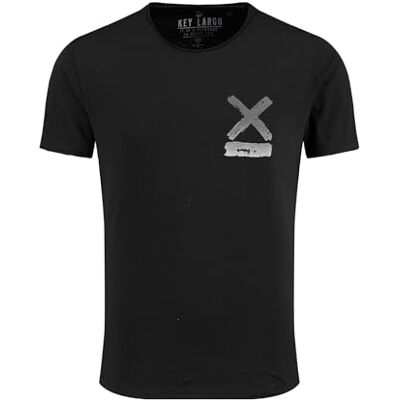 KEY LARGO KEYLARGO Splash Round T-shirt för män, Svart (1100), M KEY LARGO KEYLARGO Splash Round T-shirt för män, Svart (1100), M