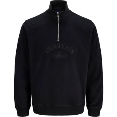 JACK & JONES Jorbleecker varumärke sweat high neck Bf, svart, L JACK & JONES Jorbleecker varumärke sweat high neck Bf, svart, L