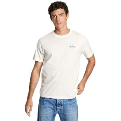 Pepe Jeans herr Aris, t-shirt, vit, XXL, Vit (benvit), XXL Pepe Jeans herr Aris, t-shirt, vit, XXL, Vit (benvit), XXL