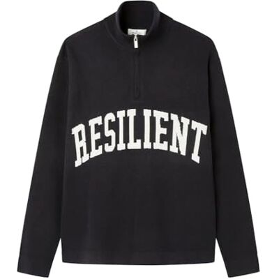 Springfield Zipper pullover slogan halsband 12 g, blå, L för män Springfield Zipper pullover slogan halsband 12 g, blå, L för män