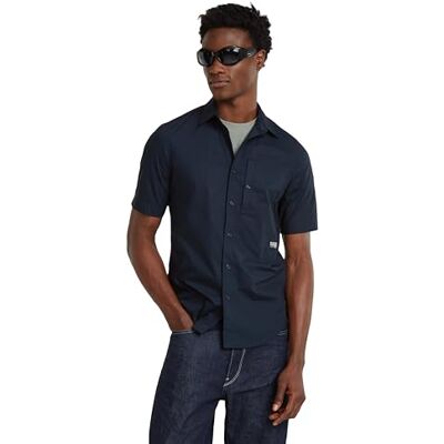G-STAR RAW G4A Slim Shirt ss, Blå (Salute D24306-4481-c742), M G-STAR RAW G4A Slim Shirt ss, Blå (Salute D24306-4481-c742), M