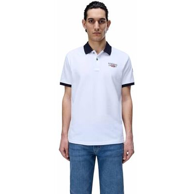 Napapijri Eany pikétröja för män, Ljus vit 002, 3XL Napapijri Eany pikétröja för män, Ljus vit 002, 3XL