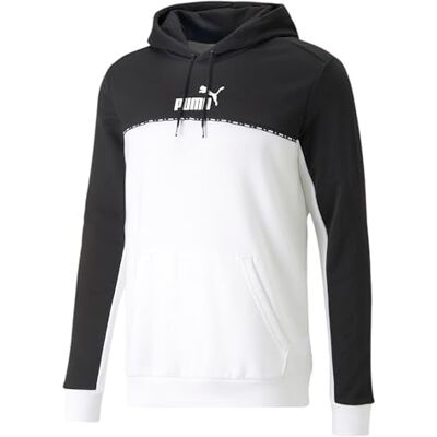 PUMA Ess Block X Tape Hoodie för män Fl Sweat PUMA Ess Block X Tape Hoodie för män Fl Sweat