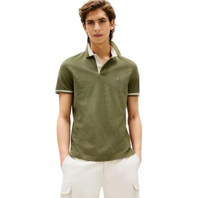 Tommy Hilfiger Herr S/S Polo, Grön (slaget grön ljung B6894), L Tommy Hilfiger Herr S/S Polo, Grön (slaget grön ljung B6894), L