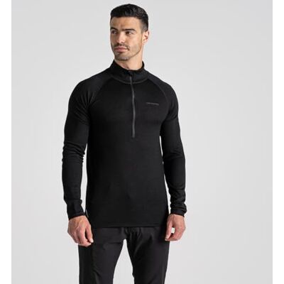 Craghoppers Expert Merino halv dragkedja långärmad bastopp svart Craghoppers Expert Merino halv dragkedja långärmad bastopp svart