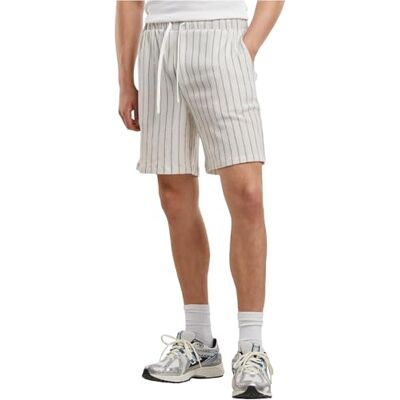 Urban Classics Herrshorts, randiga crinkle Resort shorts, randiga korta byxor i crinkle-utseende för män, storlekar S – 5XL, Offwhite/svart, L Urban Classics Herrshorts, randiga crinkle Resort shorts, randiga korta byxor i crinkle-utseende för män, storlekar S – 5XL, Offwhite/svart, L