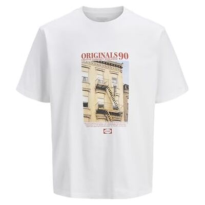 JACK & JONES Jorurban Edge Graphic Tee Ss Cn Ln, Ljus vit, XL JACK & JONES Jorurban Edge Graphic Tee Ss Cn Ln, Ljus vit, XL