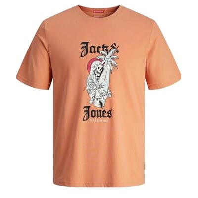 JACK & JONES JORCOCONUT Skull Tee SS Crew Neck, canyon solnedgång, M JACK & JONES JORCOCONUT Skull Tee SS Crew Neck, canyon solnedgång, M