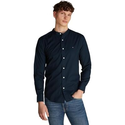 Tommy Hilfiger Herr FLEX POPLIN SOLID MAO RF SHIRT MW0MW39966 L/S skjorta, blå, M, Blå (ökenhimmel), M Tommy Hilfiger Herr FLEX POPLIN SOLID MAO RF SHIRT MW0MW39966 L/S skjorta, blå, M, Blå (ökenhimmel), M