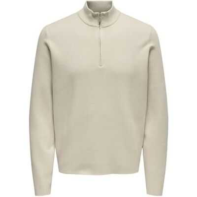 Only & Sons Stickad tröja för män ONSCOOPER tröja, Silverfoder, S Only & Sons Stickad tröja för män ONSCOOPER tröja, Silverfoder, S