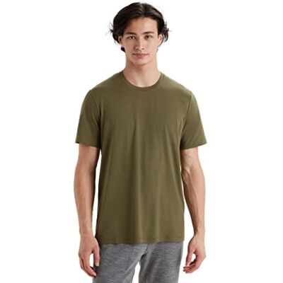 Icebreaker TENCEL Lyocell Cotton SS T-Shirt För Herrar För Vardagsbruk, Äventyr, Gym Och Träning Loden, L Icebreaker TENCEL Lyocell Cotton SS T-Shirt För Herrar För Vardagsbruk, Äventyr, Gym Och Träning Loden, L