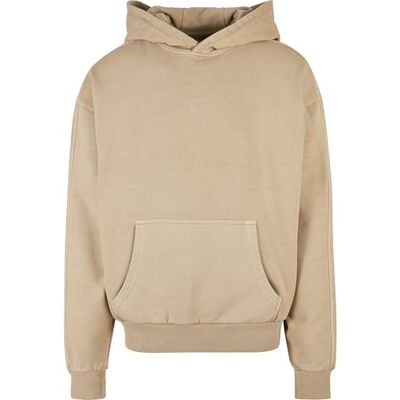 Urban Classics Heavy Terry Garment Dye Hoody för män, Unionbeige, XL Urban Classics Heavy Terry Garment Dye Hoody för män, Unionbeige, XL