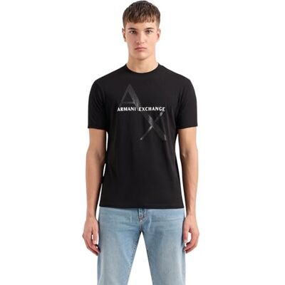 Giorgio Armani herr klassisk bomullslogotyp t-shirt, Svart (svart 1200), XS Giorgio Armani herr klassisk bomullslogotyp t-shirt, Svart (svart 1200), XS