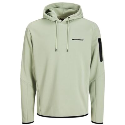 JACK & JONES Jcofusion Sweat Hood, Aqua Gray, L JACK & JONES Jcofusion Sweat Hood, Aqua Gray, L