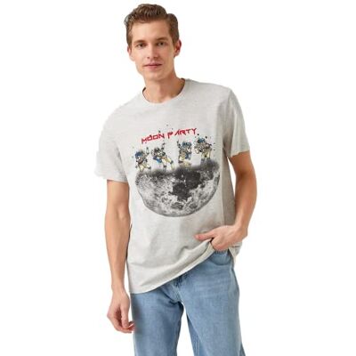 Koton Herr astronauttryck t-shirt, grå (023), S, Grau (023), S Koton Herr astronauttryck t-shirt, grå (023), S, Grau (023), S