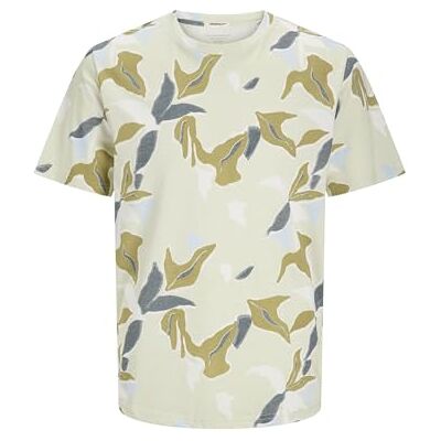 JACK & JONES Joralmeria AOP Tee Ss Crew Neck, Celadon Tint, XS JACK & JONES Joralmeria AOP Tee Ss Crew Neck, Celadon Tint, XS