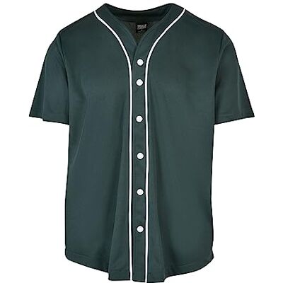 Urban Classics Herr baseball mesh jersey t-shirt, Bottlegreen/vit, M Urban Classics Herr baseball mesh jersey t-shirt, Bottlegreen/vit, M