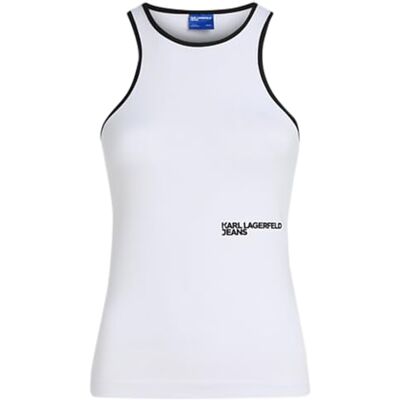 KARL LAGERFELD JEANS , Dam, Milano Racer Tank, Regular Fit, Vit, L KARL LAGERFELD JEANS , Dam, Milano Racer Tank, Regular Fit, Vit, L
