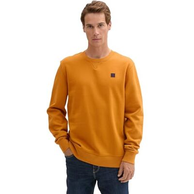 TOM TAILOR Sweatshirt för män, 10821 – Jordnötsmör brun, M TOM TAILOR Sweatshirt för män, 10821 – Jordnötsmör brun, M