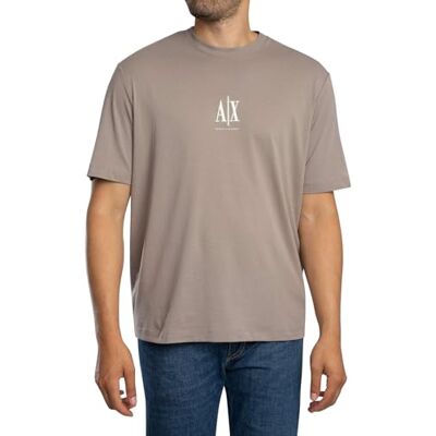 Giorgio Armani Icon Project, broderad logotyp T-shirt, Drivved, S Giorgio Armani Icon Project, broderad logotyp T-shirt, Drivved, S