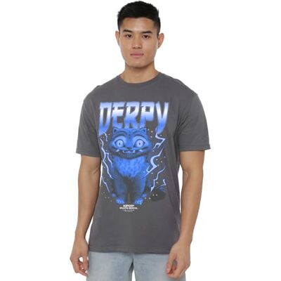 KPop Demon Hunters unisex kpop demonjägare derpy tiger blixt band t-shirt unisex t-shirt, kol t-shirt, Träkol, 3XL KPop Demon Hunters unisex kpop demonjägare derpy tiger blixt band t-shirt unisex t-shirt, kol t-shirt, Träkol, 3XL
