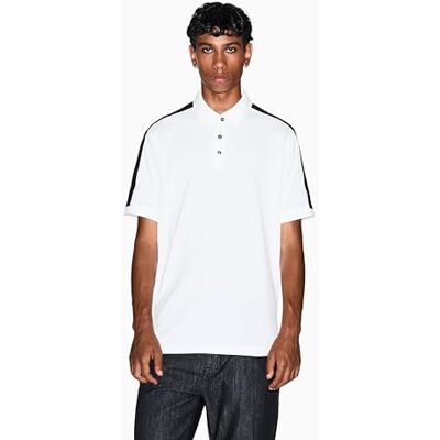 Giorgio Armani Men's Essential, kortärmad pikétröja, off white, L, Vit, L Giorgio Armani Men's Essential, kortärmad pikétröja, off white, L, Vit, L