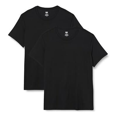 Levi's Slim 2-Pack Crewneck Tee T-Shirt herr, Black + Black, XS Levi's Slim 2-Pack Crewneck Tee T-Shirt herr, Black + Black, XS
