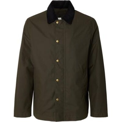 SELECTED FEMME Herr Slhwalter Waxed Cotton 2.0 JKT Noos, Druva blad, M SELECTED FEMME Herr Slhwalter Waxed Cotton 2.0 JKT Noos, Druva blad, M