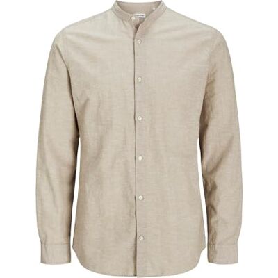 JACK&JONES PLUS JJEBREEZE band skjorta LS SN PLS, Porslin, 3XL JACK&JONES PLUS JJEBREEZE band skjorta LS SN PLS, Porslin, 3XL