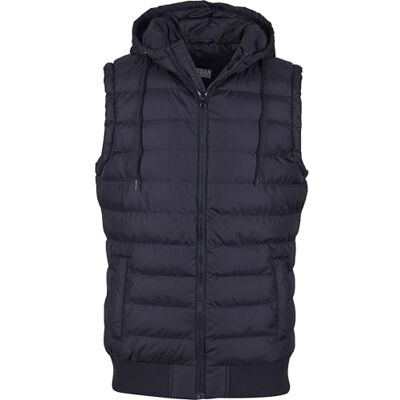 Urban Classics Herr S Bubble Hooded Vest väst, blk/blk, S Urban Classics Herr S Bubble Hooded Vest väst, blk/blk, S