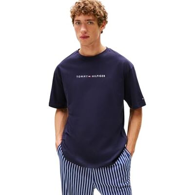 Tommy Hilfiger herr SS TEE CONT. LOGO UM0UM03685 S/S t-shirt, blå, M, Blå (ökenhimmel), M Tommy Hilfiger herr SS TEE CONT. LOGO UM0UM03685 S/S t-shirt, blå, M, Blå (ökenhimmel), M