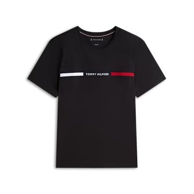Tommy Hilfiger S/S T-shirt för män, Svart, M Tommy Hilfiger S/S T-shirt för män, Svart, M