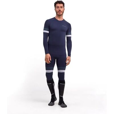 FALKE herr Baselayer-Shirt Maximum Warm Round Neck M L/s Sh funktionsmaterial snabbtorkande 1 styck, blå Space Blue 6116 trend, M FALKE herr Baselayer-Shirt Maximum Warm Round Neck M L/s Sh funktionsmaterial snabbtorkande 1 styck, blå Space Blue 6116 trend, M