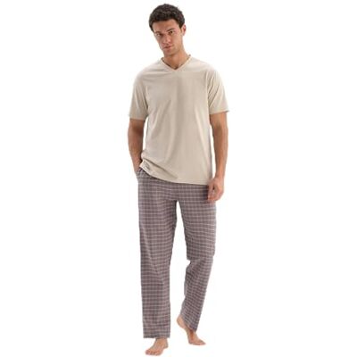 Dagi Grey Fashion Woven Regular Waist Flanel Woven Long Benbyxor, grå, S, GRÅ, S Dagi Grey Fashion Woven Regular Waist Flanel Woven Long Benbyxor, grå, S, GRÅ, S