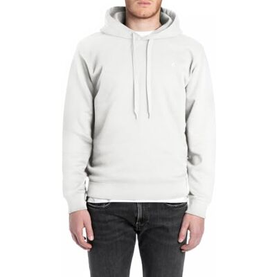Replay Basic Huvtröja för män, 011 Naturligt vitt, L Replay Basic Huvtröja för män, 011 Naturligt vitt, L