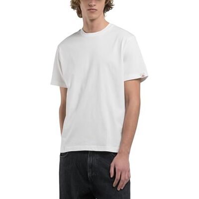 Replay herr tshirt, 011 Naturligt vitt, XS Replay herr tshirt, 011 Naturligt vitt, XS