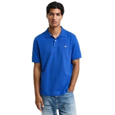 GANT REG Shield SS Pique Polo, Lapis blå, M GANT REG Shield SS Pique Polo, Lapis blå, M